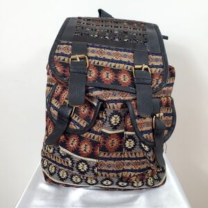 Vintage faux leather backpack